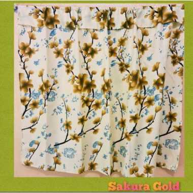 Gorden Kolong Dapur Tirai Penutup Bawah Tempat Masak Dapur Sakura Gold