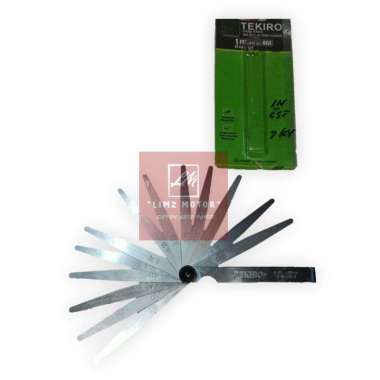 Feeler Gauge-Kunci Stel Klep Fuller 13 Blades 0.05-1.00mm Tekiro