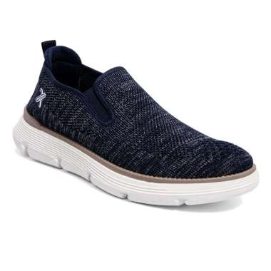 Dr. Kevin Sepatu Sport Pria Men Sneakers Sekolah Flyknit Slip On 889-081 Biru 42