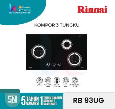 Rinai Kompor Gas Tanam 3 Tungku Rinnai RB-93UG
