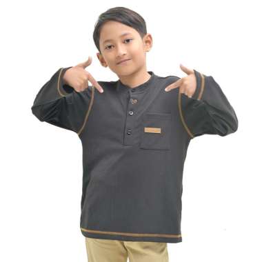 Rabbani - Kaos Anak Bani Batuta Lengan Panjang Kaskid Aizam Exclusive 5-6 tahun 200 Hitam