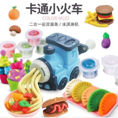 Mainan Anak Perempuan Plastisin Alat Cetakan Motif Kereta Api Bentuk Kue Mie Hadiah Ulang Tahun Anak
