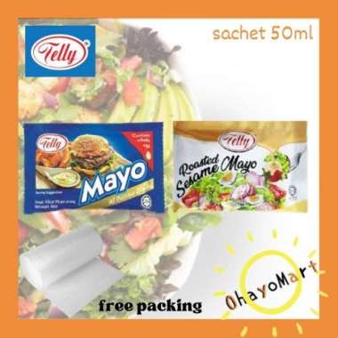 Telly salad dressing sachet / Telly mayonnaise sachet / Telly saus salad sachet kecil all varian 50m