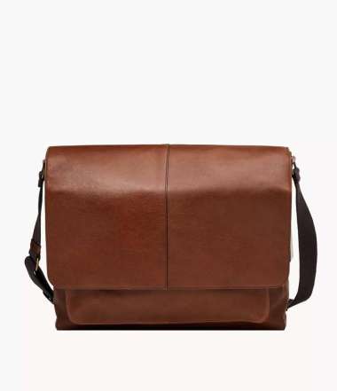 Fossil Kayden Leather Messenger Brown Tas Selempang Pria SBG1327-201
