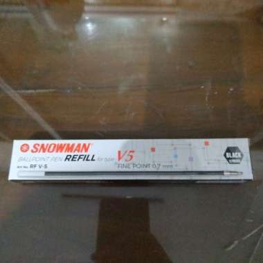 Isi Pulpen refill Snowman V-5 cetek 0.7 ( 1 kotak isi 12 pcs )