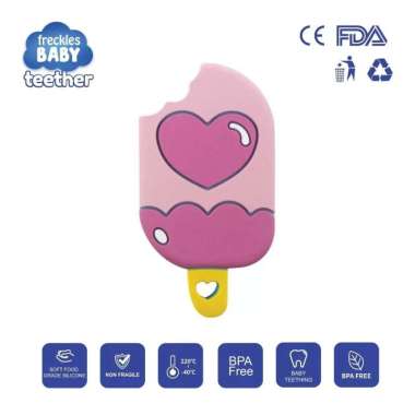 Freckles Baby Ice Cream Teether | Mainan Gigitan Bayi LOVE PURPLE