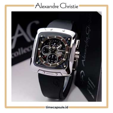 Jam Tangan Pria ALEXANDRE CHRISTIE Original AC 3030 GC SILVER BLACK