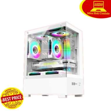 CASING PC / CASING KOMPUTER INFINITY NOIR WHITE 3 FAN RGB PC CASE