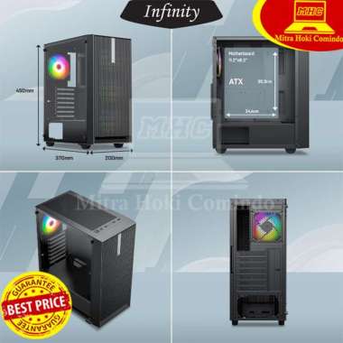 CASING PC / CASING KOMPUTER MURAH INFINITY ASCALON 3 FAN RGB PC CASE