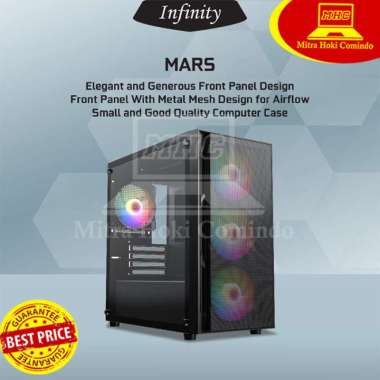 CASING PC / CASING KOMPUTER INFINITY MARS 3 FAN RGB PC CASE