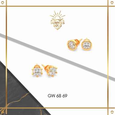 ANTING GIWANG EMAS ASLI GOLD KADAR 6K 8K & 16K ANTING TUSUK ANTING MODEL LINGKARAN RODA PERMATA CANT