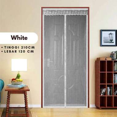 BATHI Tirai Pintu Magnet Anti Nyamuk Polos Warna Kelambu Kawat Nyamuk Anti Fly Mosquito Net 120x210c