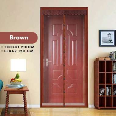 BATHI Tirai Pintu Magnet Anti Nyamuk Polos Warna Kelambu Kawat Nyamuk Anti Fly Mosquito Net 120x210c