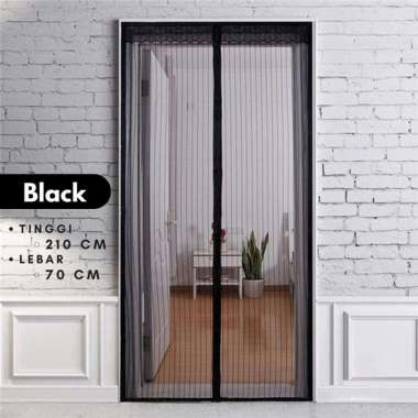 BATHI Tirai Pintu Magnet Anti Nyamuk Polos Warna Kelambu Kawat Nyamuk Anti Fly Mosquito Net 70x210cm