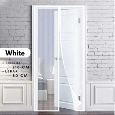 BATHI Tirai Pintu Magnet Anti Nyamuk Polos Warna Kelambu Kawat Nyamuk Anti Fly Mosquito Net 80x210cm