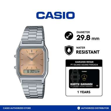 Jam Tangan Wanita Casio Vintage AQ-230A-4AMQYDF Analog Digital