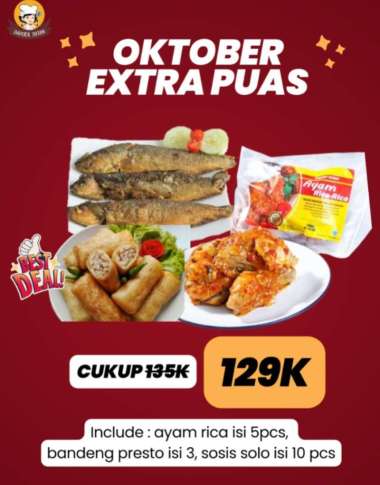 Paket oktober ayam rica rica bandeng presto sosis solo dapoer intan