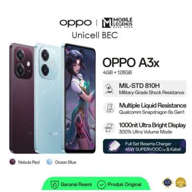 OPPO A3x RAM 4/128GB Garansi Resmi Red