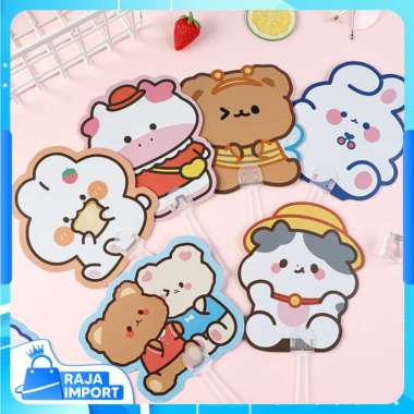 Raja Import - 6300 Kipas Tangan Motif Karakter / Hand Fan Aesthetic Lucu / Kipas Gagang Cartoon Kore