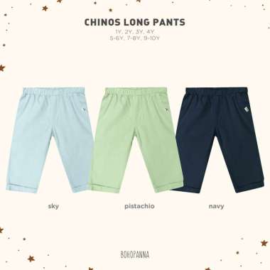 BOHOPANNA - CHINOS LONG PANTS - Celana Panjang Anak Perempuan 3Y NAVY