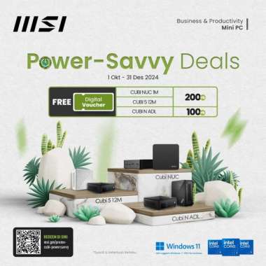 MSI Mini Pc Cubi NUC 1M Kit Barebone - Intel Core 3 100U