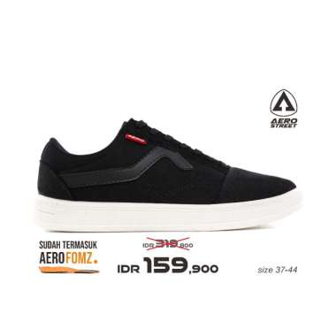 Aerostreet 37-44 Massive Low 2.0 Hitam Hitam - Sepatu Sneakers Casual 40