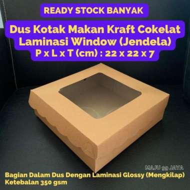 Dus Kotak Makan Nasi R10B Full Laminasi Window Jendel R10B (22x22x7cm)