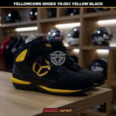 Riding Shoes Yellowcorn YS-003 Yellow Black Sepatu Yellow Corn 44