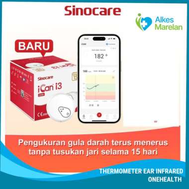SINOCARE - PENGUKUR GULA Sinocare iCan i3 Alat Cek Gula Darah Tanpa Tusuk Jarum / CGM / 15 Hari Berk
