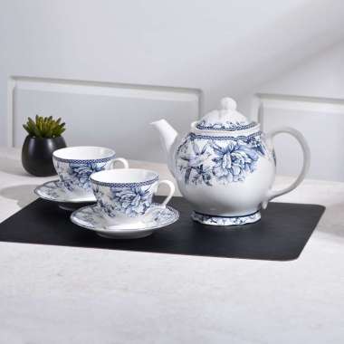 SANGO Set Teko dan Cangkir Adelaide Blue (Isi 5)