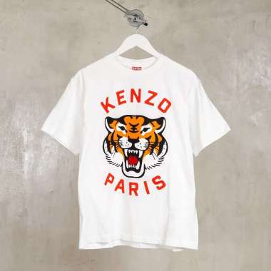 Kaos KENZO PARIS TIGER 2024 ORANGE WHITE TSHIRT 100% ORIGINAL Size XXL