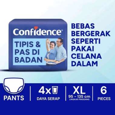 Confidence Tipis & Pas Popok Celana Dewasa XL-6