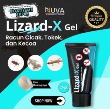 NUVA - Racun Cicak LIZARD X DROPS Racun Kecoa Racun Tokek Racun Cicak Ampuh 100 gr