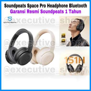 Soundpeats Space Pro Headphone Bluetooth - Garansi Resmi Soundpeats 1 Tahun Black