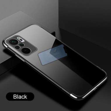 Xiaomi Redmi Note 10 Pro Case Luxury Clear Transparent Plating Case Redmi Note 10 Pro Hitam