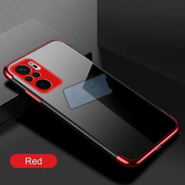 Xiaomi Redmi Note 10 Pro Case Luxury Clear Transparent Plating Case Redmi Note 10 Pro Merah