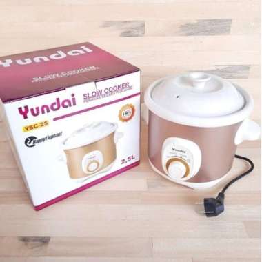 SLOW COOKER YUNDAI YSC 15 / YSC 25 KAPASITAS 1,5L / 2,5L (TERMURAH) Yundai 1,5L