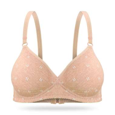 Wimiu BH Wanita Bra Wanita Busa Tipis Tanpa Kawat Nyaman Dewasa 100096 Cream 40