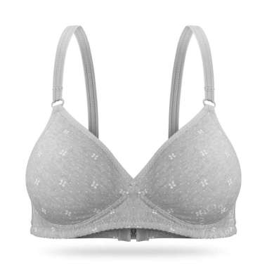 Wimiu BH Wanita Bra Wanita Busa Tipis Tanpa Kawat Nyaman Dewasa 100096 Grey 42