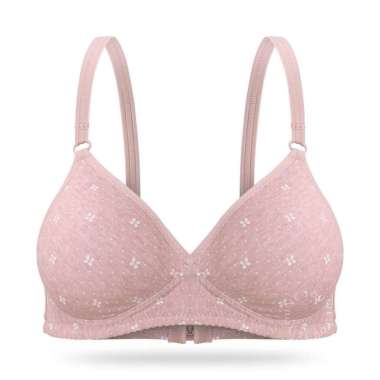 Wimiu BH Wanita Bra Wanita Busa Tipis Tanpa Kawat Nyaman Dewasa 100096 Pink 42