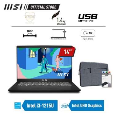 Laptop MSI Modern 14 C12MO FHD IPS Core i3 Gen12U 8GB 512GBSSD