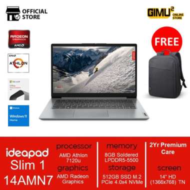 Lenovo Ideapad Slim 1 AMD Athlon 7120 8GB 256GB 512GB SSD W11+ OHS 8GB 256GB