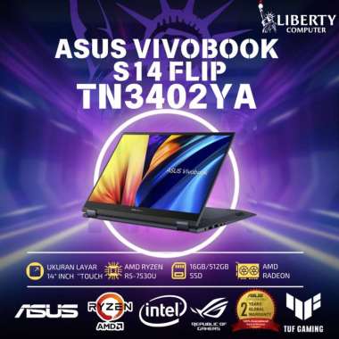 Asus Vivobook S14 Flip TN3402YA-VIPS555 /Ryzen 5-7430U/16GB/512GB SSD/14″ WUXGA IPS Touch