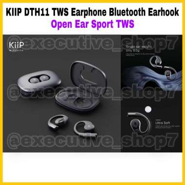 KIIP DTH11 TWS Earphone Bluetooth Earhook - Open Ear Sport TWS - Garansi Resmi 1 Tahun Blue