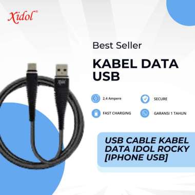 KABEL XIDOL ROCKY (type C dan Iphone 5) BERGARANSI type c
