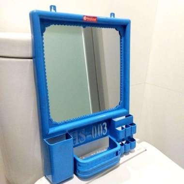 Kaca Rias Dinding Make up Gantung Cermin Rak Kosmetik Dandan Minimalis Lovely Mirror