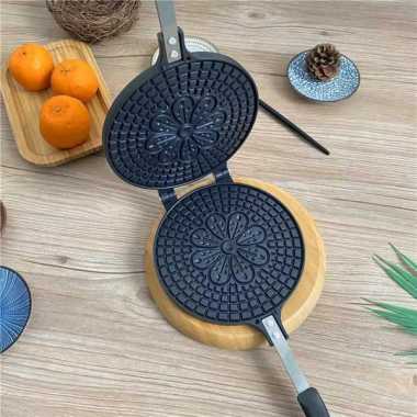 Cetakan Kue Semprong Premium Teflon Anti Lengket Pan Egg Roll Pastry Roller Cetakan Waffle
