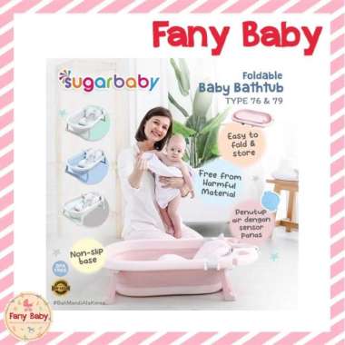 SUGAR BABY FOLDABLE BABY BATHTUB WITH HEAT SENSOR [ F79 ] - GREY