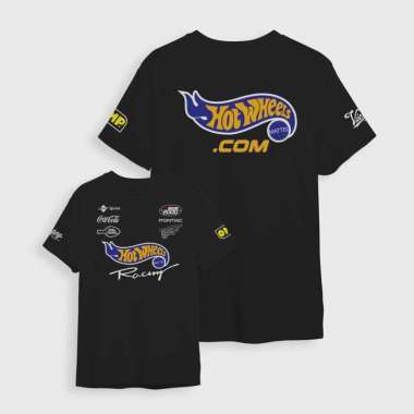 Kaos HOTWHEELS Nascar Vintage Hitam Cotton 30s L