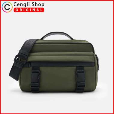 TAS PEDRO SELEMPANG PRIA ORIGINAL SLING BAG BRANDED HIJAU ARMY GREEN PM059